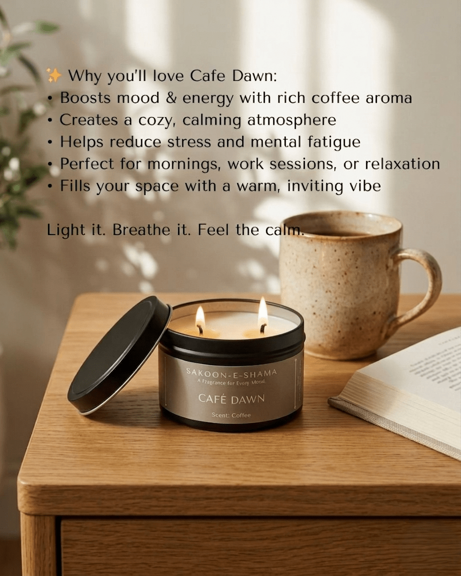 Café Dawn - Coffee - Scented Candle - Sakoon e Shama
