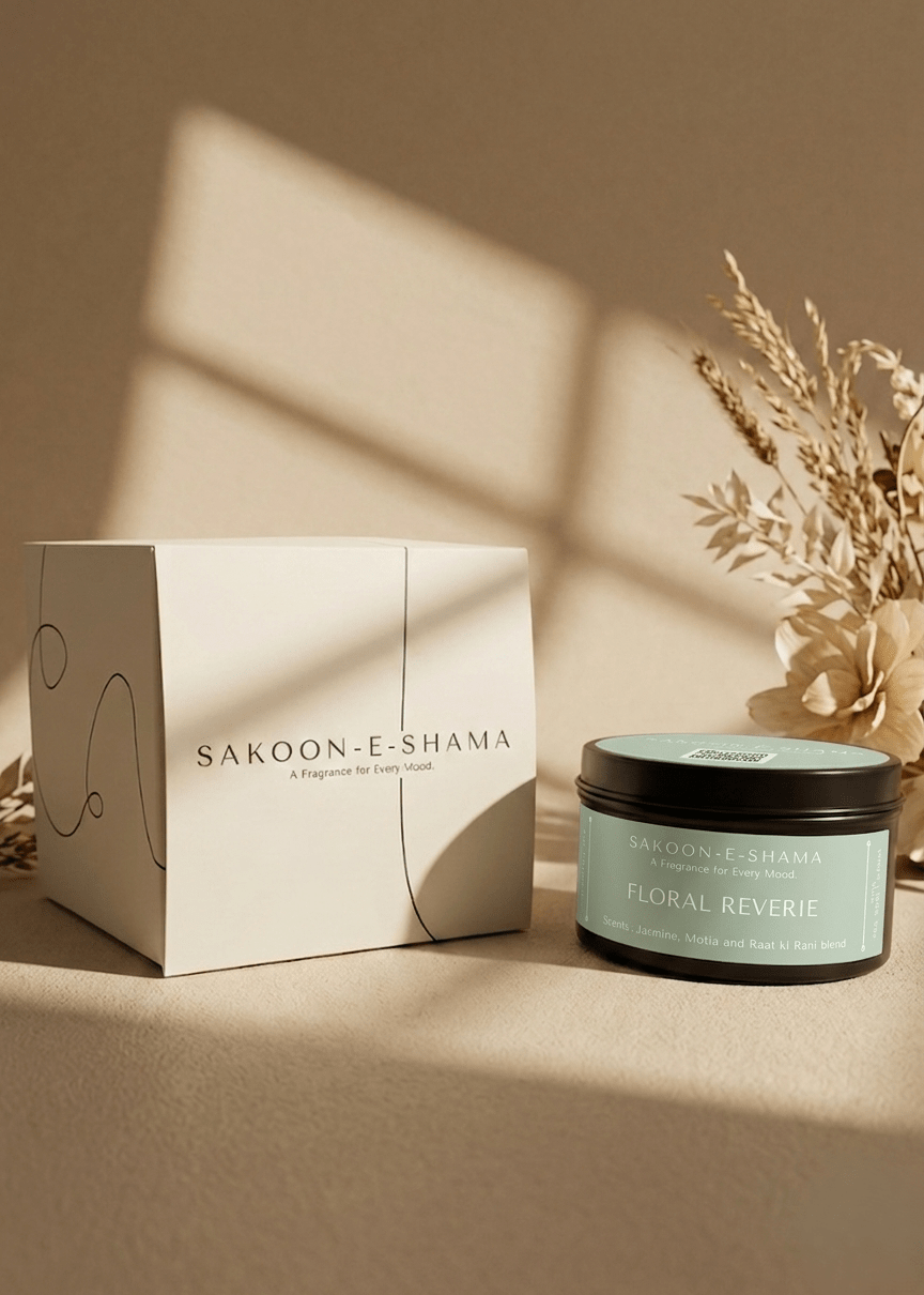 Floral Reverie - Jasmine, Motia & Raat ki Rani - Scented Candle - Sakoon e Shama