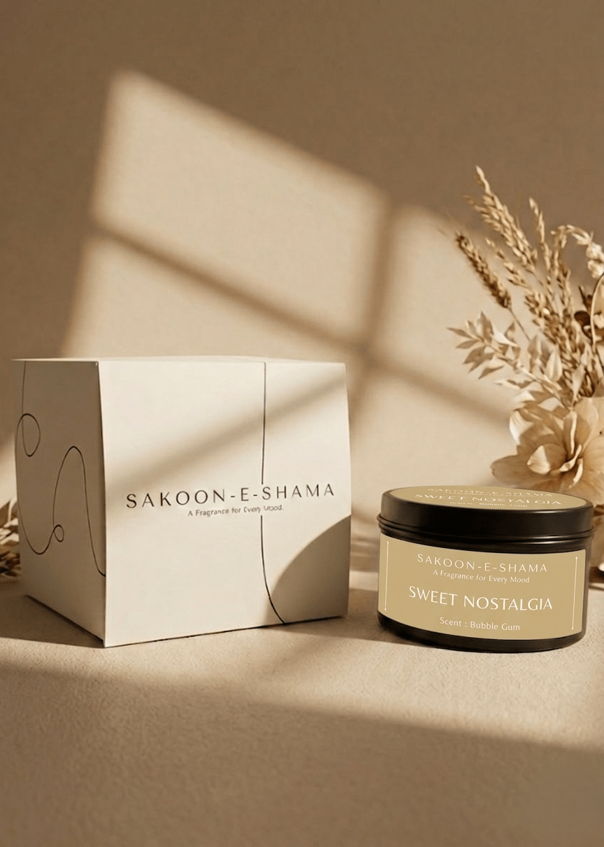 Sweet Nostalgia - Bubble Gum - Scented Candle - Sakoon e Shama