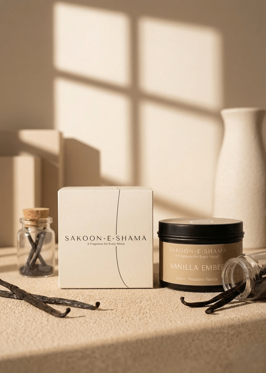 Vanilla Ember - Roasted Vanilla - Scented Candle - Sakoon e Shama