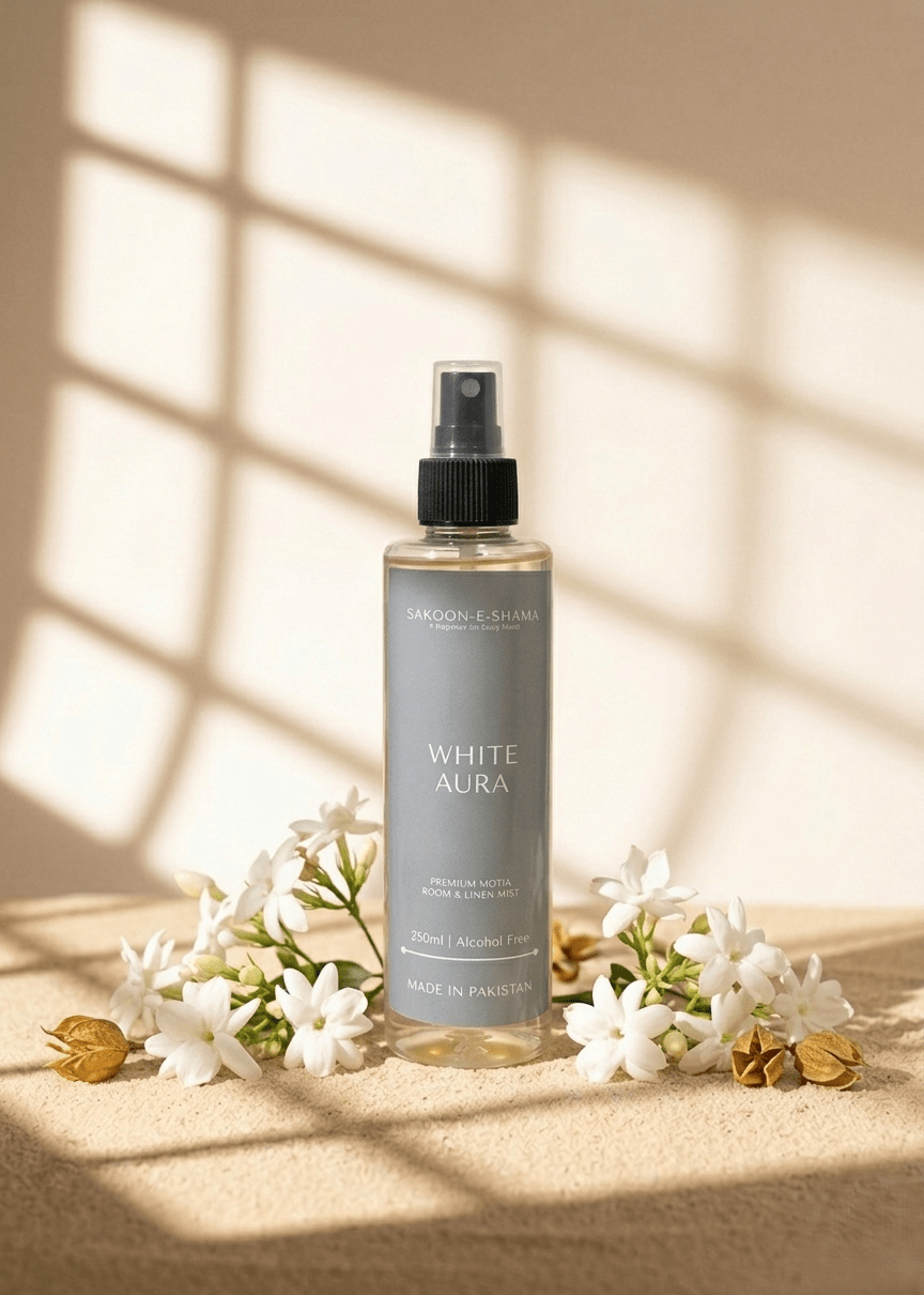 White Aura - Motia Room & Linen Mist - Room and Linen Mist - Sakoon e Shama